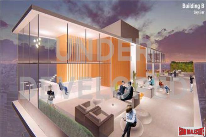 Two Bedroom Duplex Development Built 500 M. from New Orange MRT Line in Rama 9
