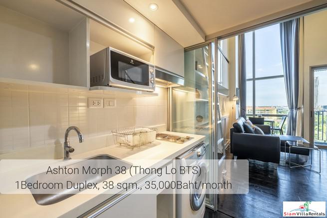 Ideo Morph 38 | Ultra Modern Two Storey Duplex with Extra High Ceilings in Thong Lo, Pet friendly-8