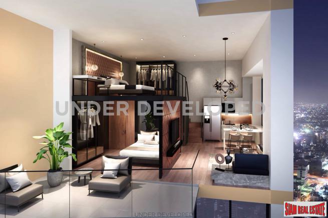 Two Bedroom Duplex Development Built 500 M. from New Orange MRT Line in Rama 9