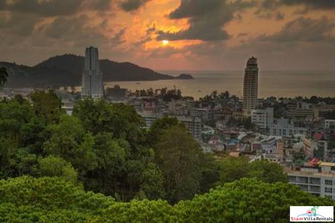 The Royal Bay View Villas | Two Bedroom Family Penthouse Duplex for Rent with Panoramic Patong Bay Sea Views-1
