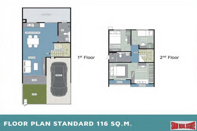 New Development of Modern Town Houses in Secure Estate with Excellent Facilities, close to Mega Bangna, Bang Phli