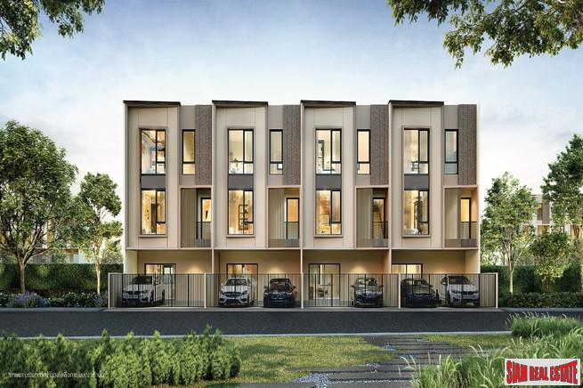 New Project of Premium Townhomes in a Picturesque Community with Excellent Facilities near Mega Bangna - 3 Bed 168 Sqm Units