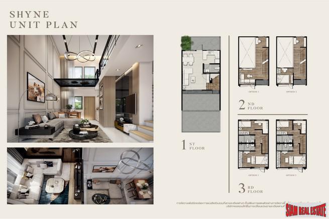 New Project of Premium Townhomes in a Picturesque Community with Excellent Facilities near Mega Bangna - 3 Bed 168 Sqm Units