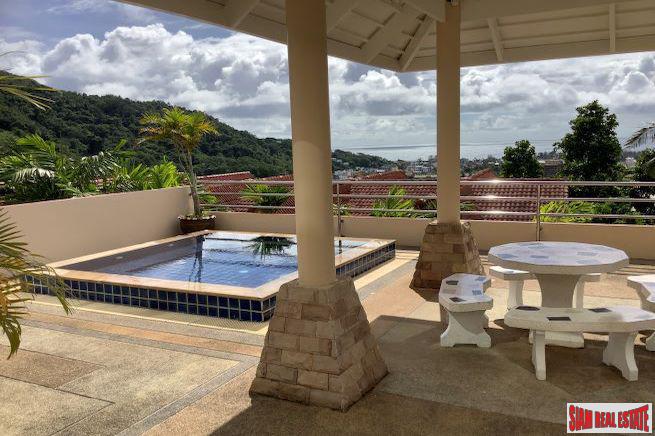 Kata Top View House / Six Bedroom House with Sea & Big Buddha Views + Shared Swimming Pool for Sale in Kata-1