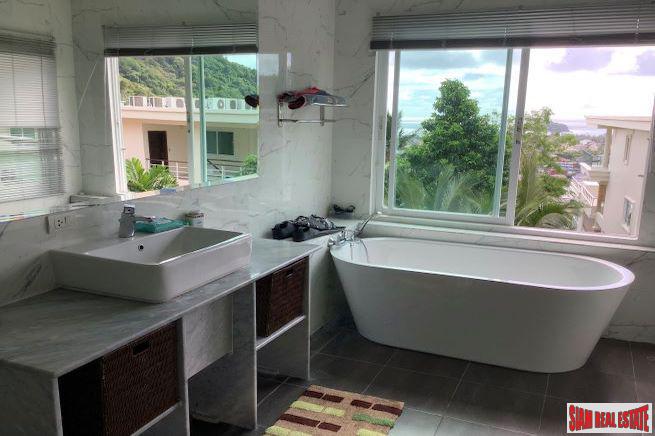 Kata Top View House / Six Bedroom House with Sea & Big Buddha Views + Shared Swimming Pool for Sale in Kata-23