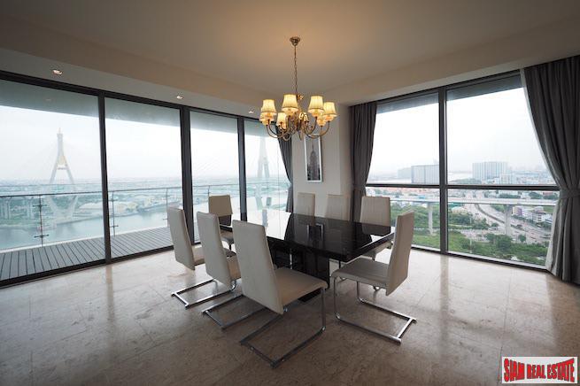 The Pano | Exceptional River Views from this Three Bedroom Corner Condo for Rent in Surasak