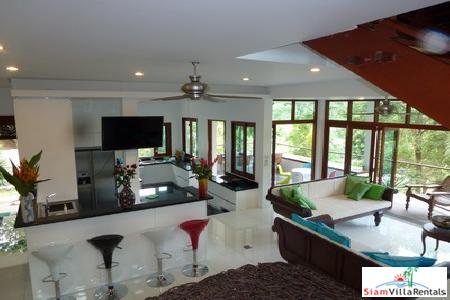 Beautiful Modern Teak House for Rent in the Nai Harn Hills-9